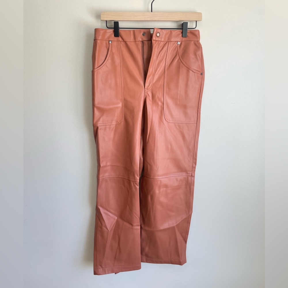 Blank NYC The Baxter Leather Ribcage Straight Leg Pant